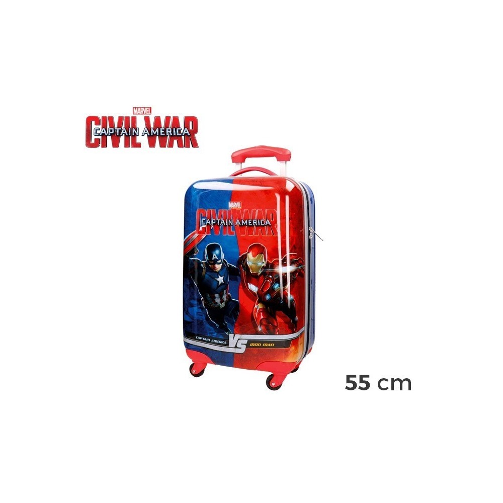 4721451 Valise chariot, bagage à main rigide ABS Captain America MARVEL