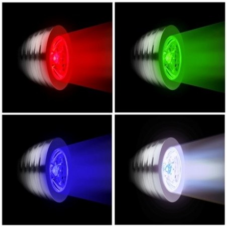 Spot LED RGB avec télécommande multicolore 3w
