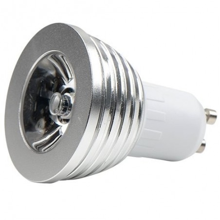 Spot LED RGB avec télécommande multicolore 3w