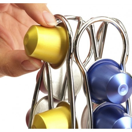 Distributeur de capsules de café - port métallique - capacité 40 capsules - de conception post-moderne 4 726 104