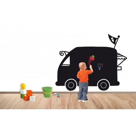 Tableau adhesif - ajustable - cinq craies