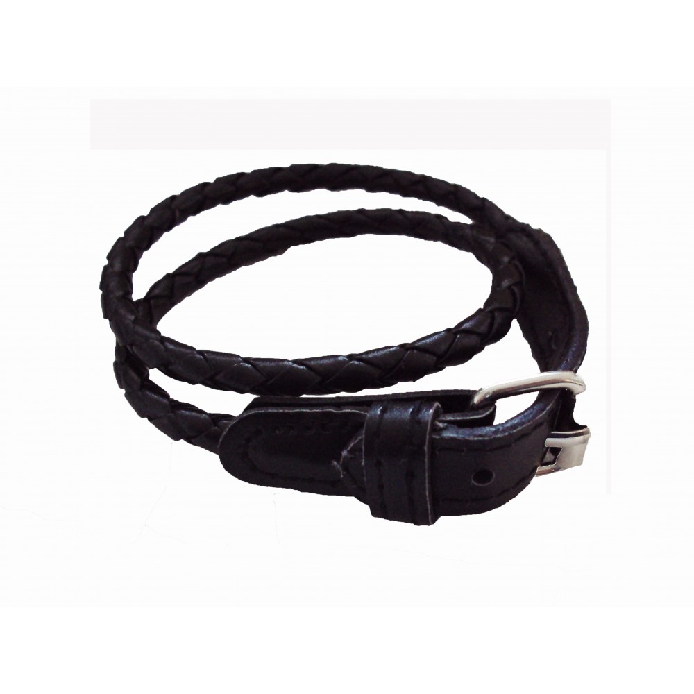 Bracelet tressé tendance - en cuir - unisexe