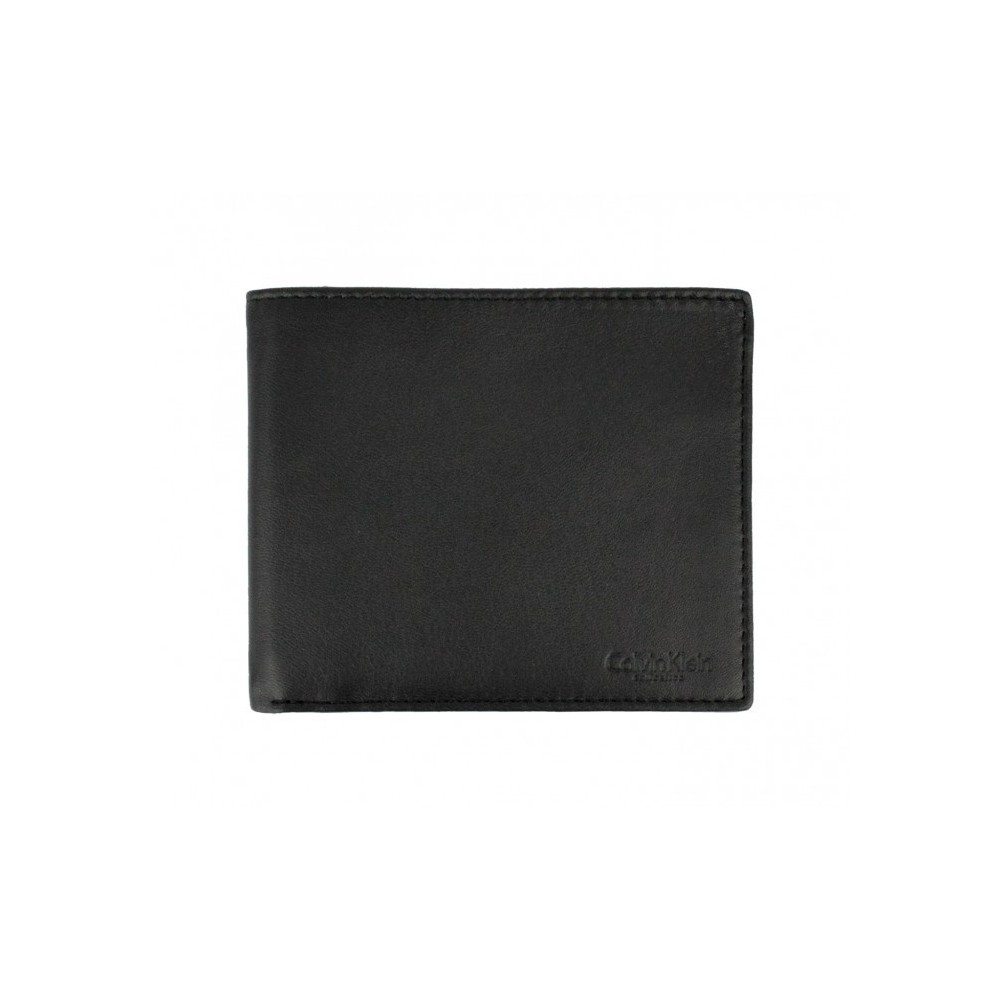 S08 portefeuille noir Calvin Klein vertical pour homme en vrai cuir