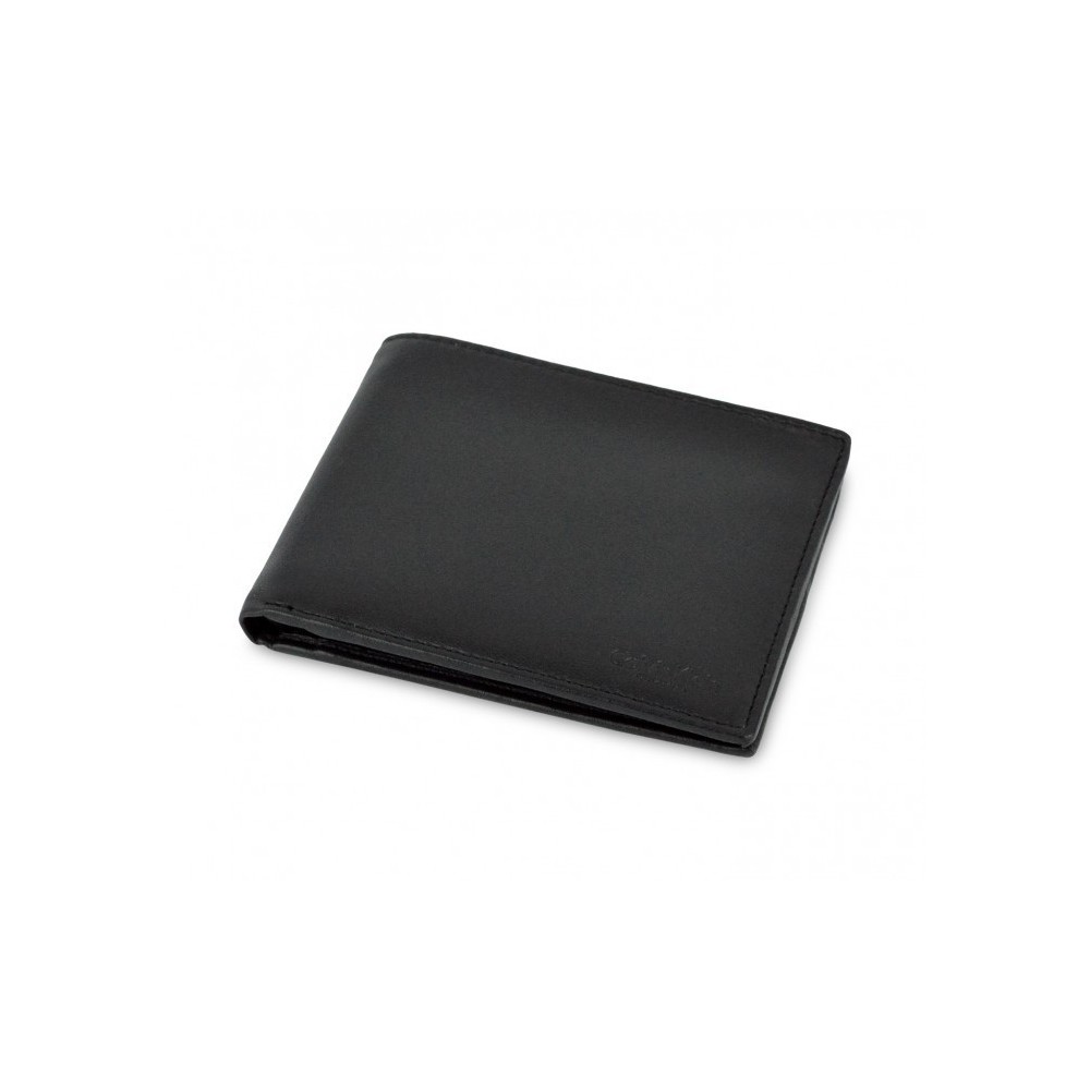 S08 portefeuille noir Calvin Klein vertical pour homme en vrai cuir