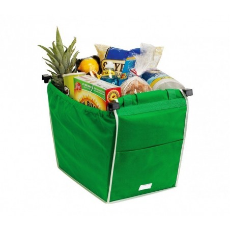 300162 Set de 2 shopping bag pour chariot réutilisables et pliables 