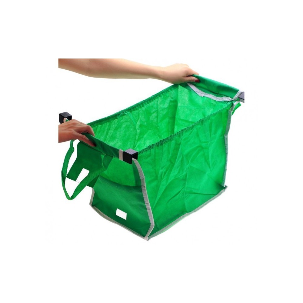 300162 Set de 2 shopping bag pour chariot réutilisables et pliables 