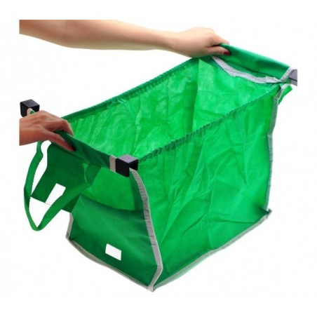 300162 Set de 2 shopping bag pour chariot réutilisables et pliables 