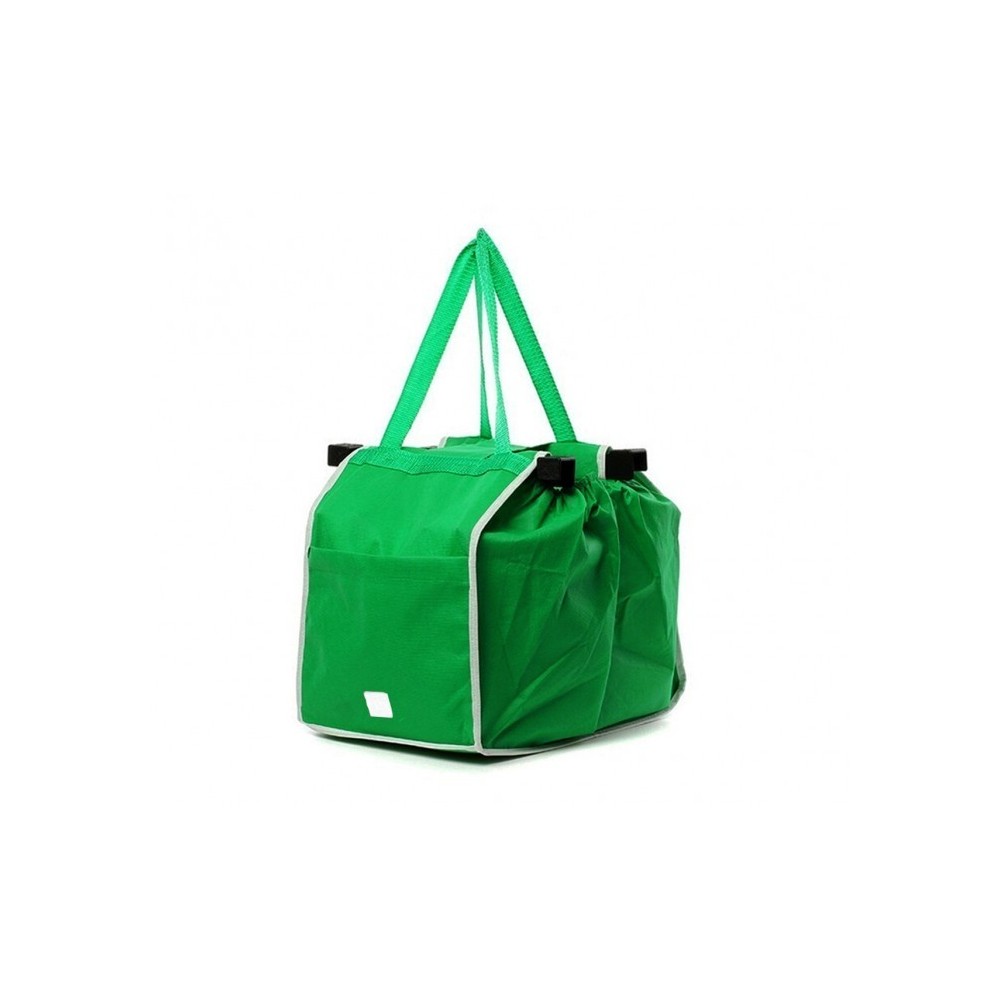 300162 Set de 2 shopping bag pour chariot réutilisables et pliables 