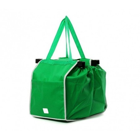 300162 Set de 2 shopping bag pour chariot réutilisables et pliables 