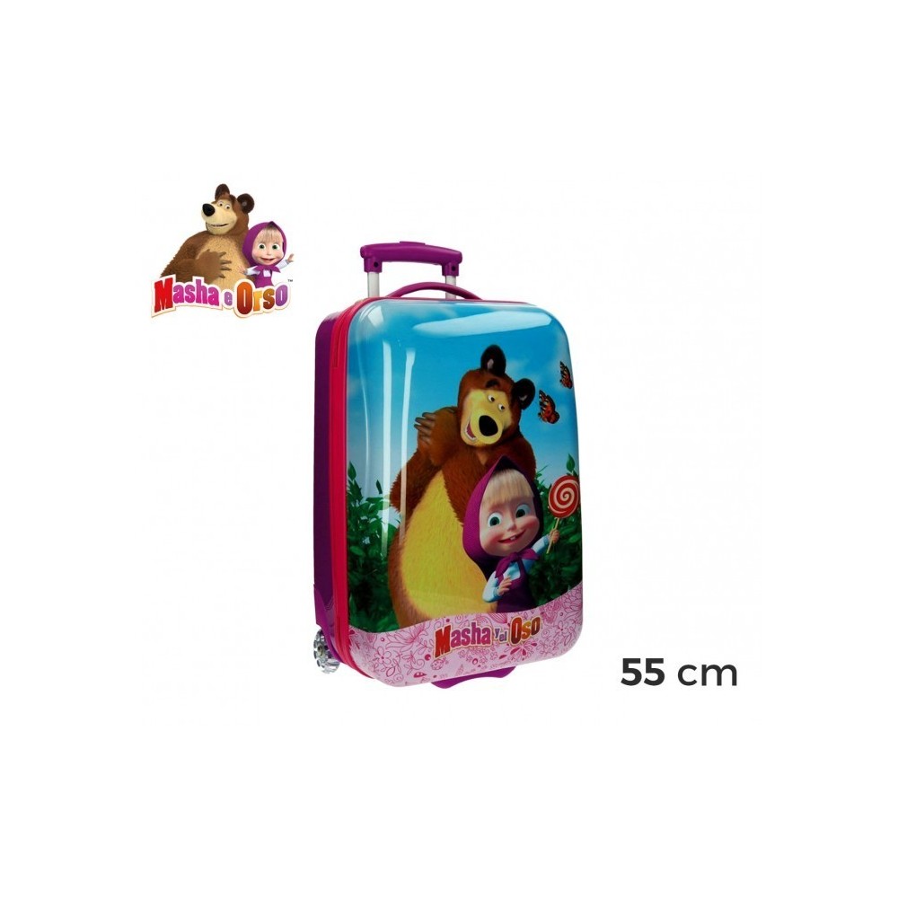 4731251 Chariot - Valise de cabine rigide en ABS MASHA ET L'OURS