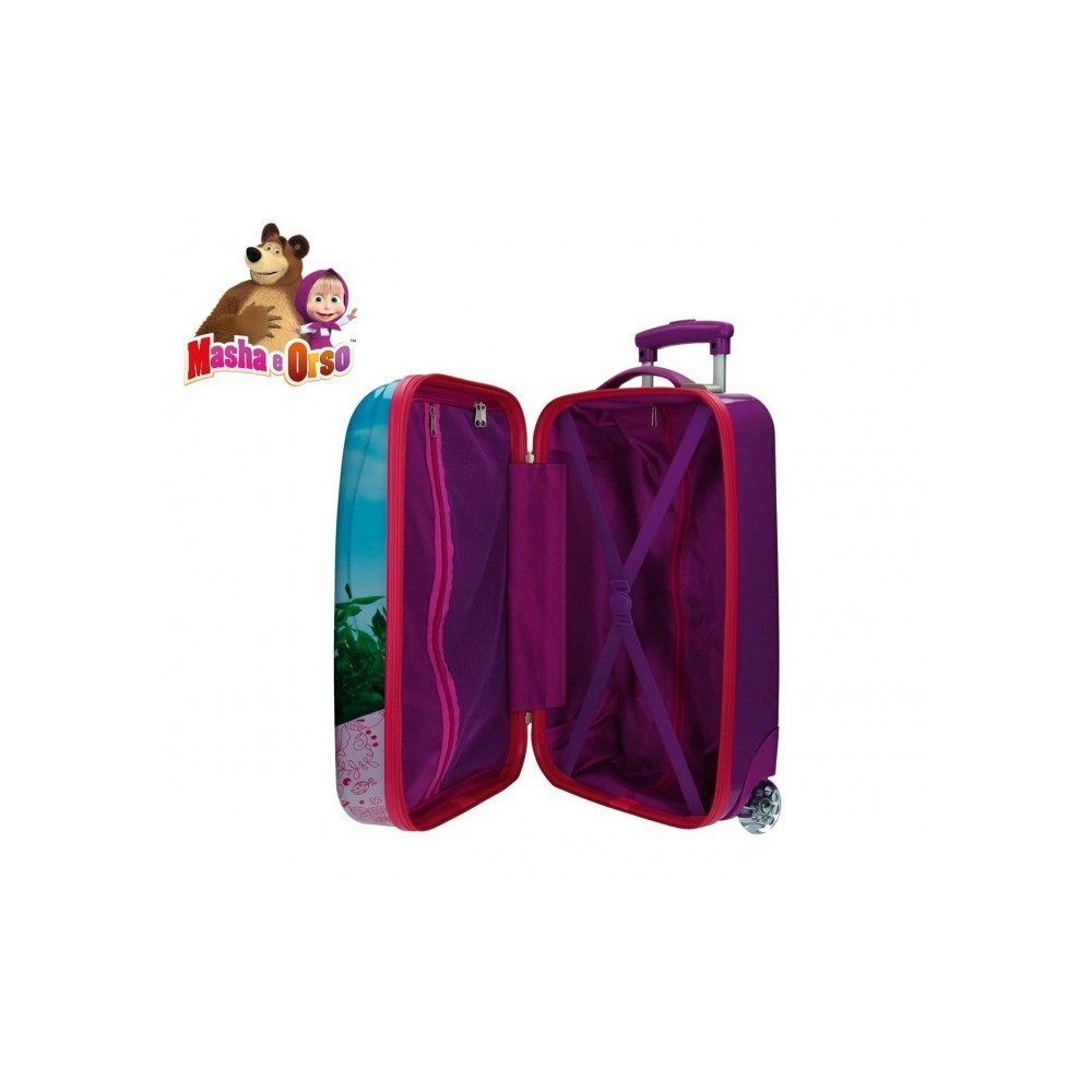4731251 Chariot - Valise de cabine rigide en ABS MASHA ET L'OURS
