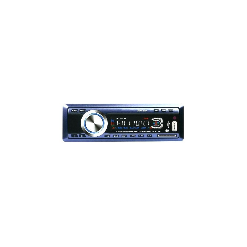 Autoradio voiture -usb mp3 lecteur de carte sd fm avec télécommande - modéle 603
