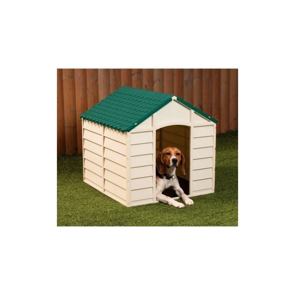 315917 Niche pour chien en forme de maison en résine 72 X 71,5 X 68 cm