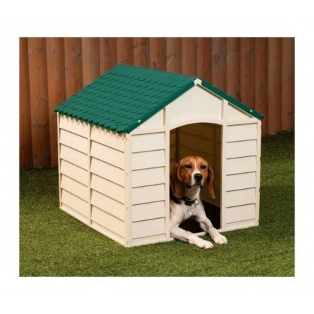 315917 Niche pour chien en forme de maison en résine 72 X 71,5 X 68 cm