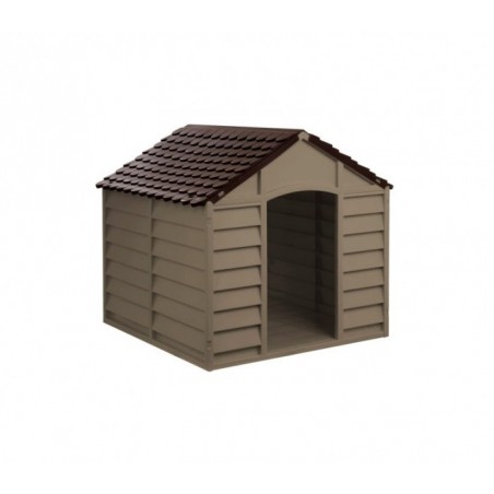 316924 Niche pour chien en forme de maison en résine grande taille