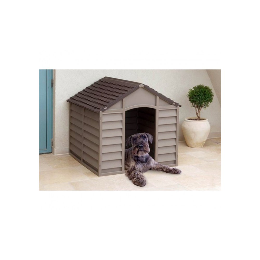 316924 Niche pour chien en forme de maison en résine grande taille