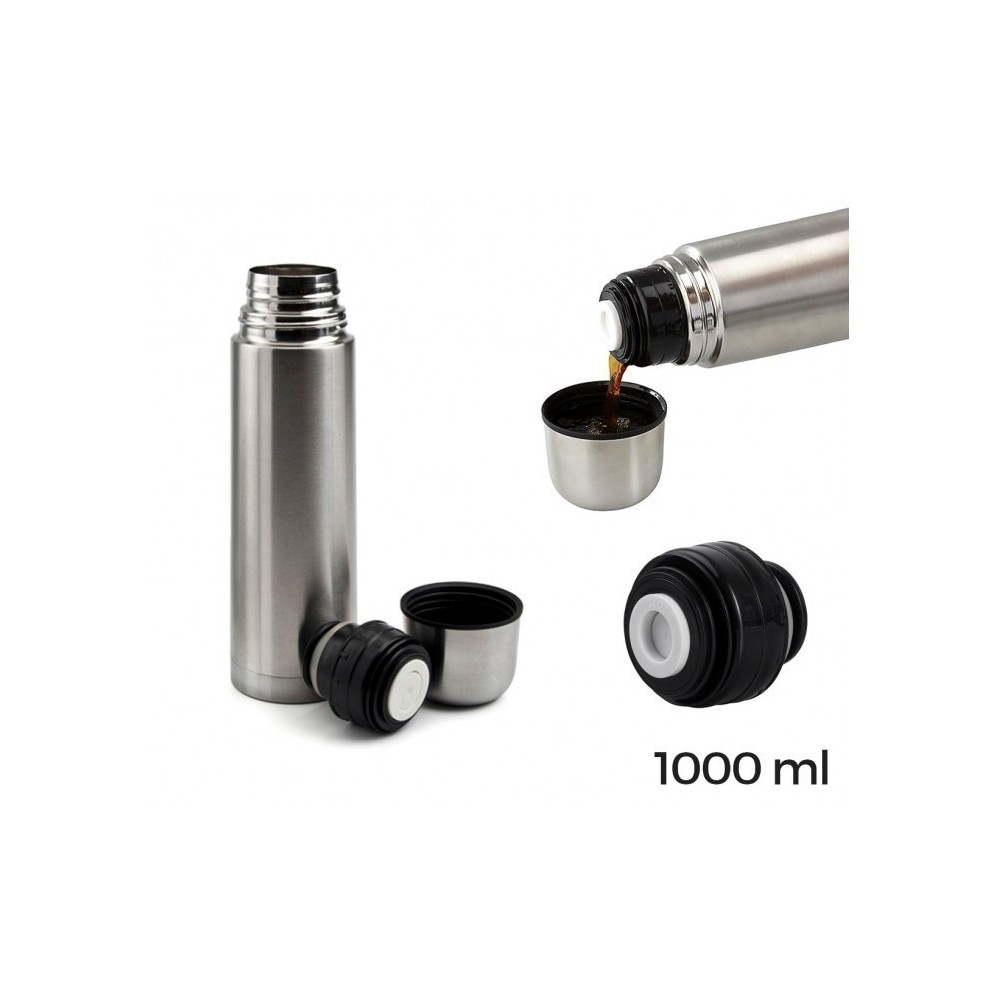 510410 Thermos en acier inox Welkhome -Fermeture bouton pressoir -1000ml