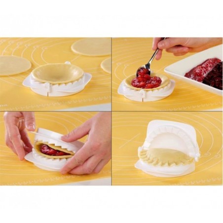 002021 Set de 3 moules à ravioli et chaussons de différents diamètres 