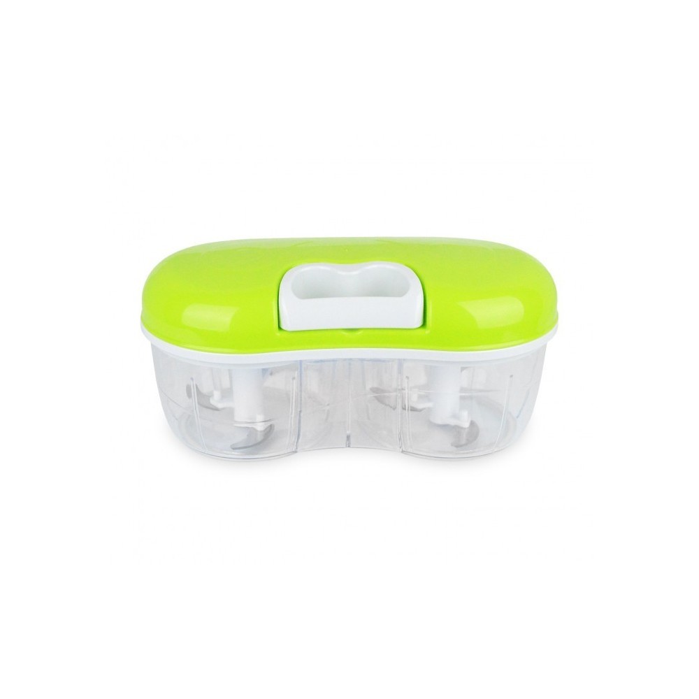 351376 Hachoir manuel à corde avec double lames et fouet à crème