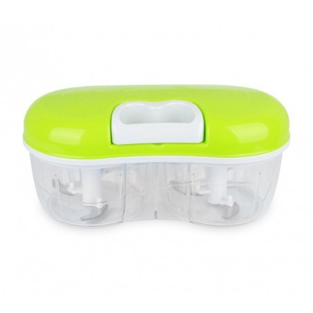 351376 Hachoir manuel à corde avec double lames et fouet à crème