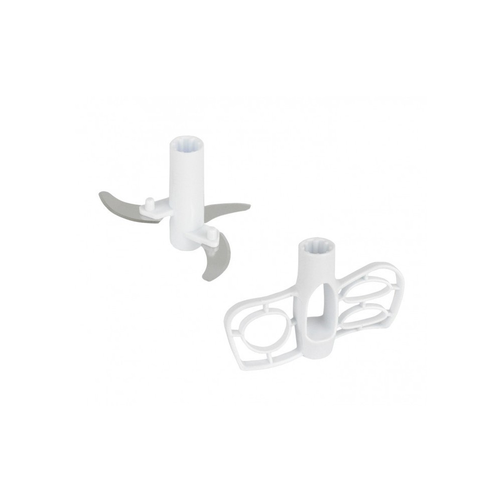 351376 Hachoir manuel à corde avec double lames et fouet à crème