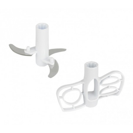 351376 Hachoir manuel à corde avec double lames et fouet à crème