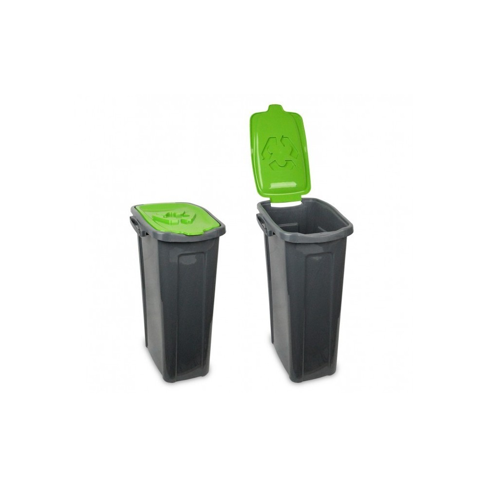 345146 Set de 3 poubelles pour le recyclage du papier-plastique-verre
