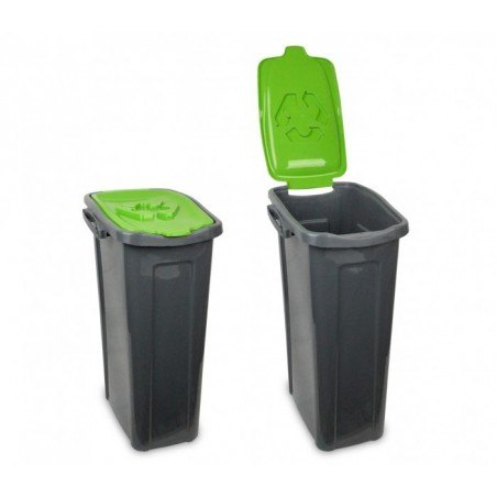 345146 Set de 3 poubelles pour le recyclage du papier-plastique-verre