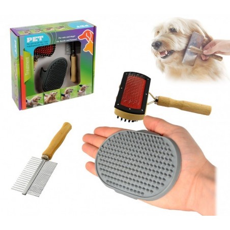 82009 PET Kit 3 pièces pour le nettoyage et l'entretien de notre chien