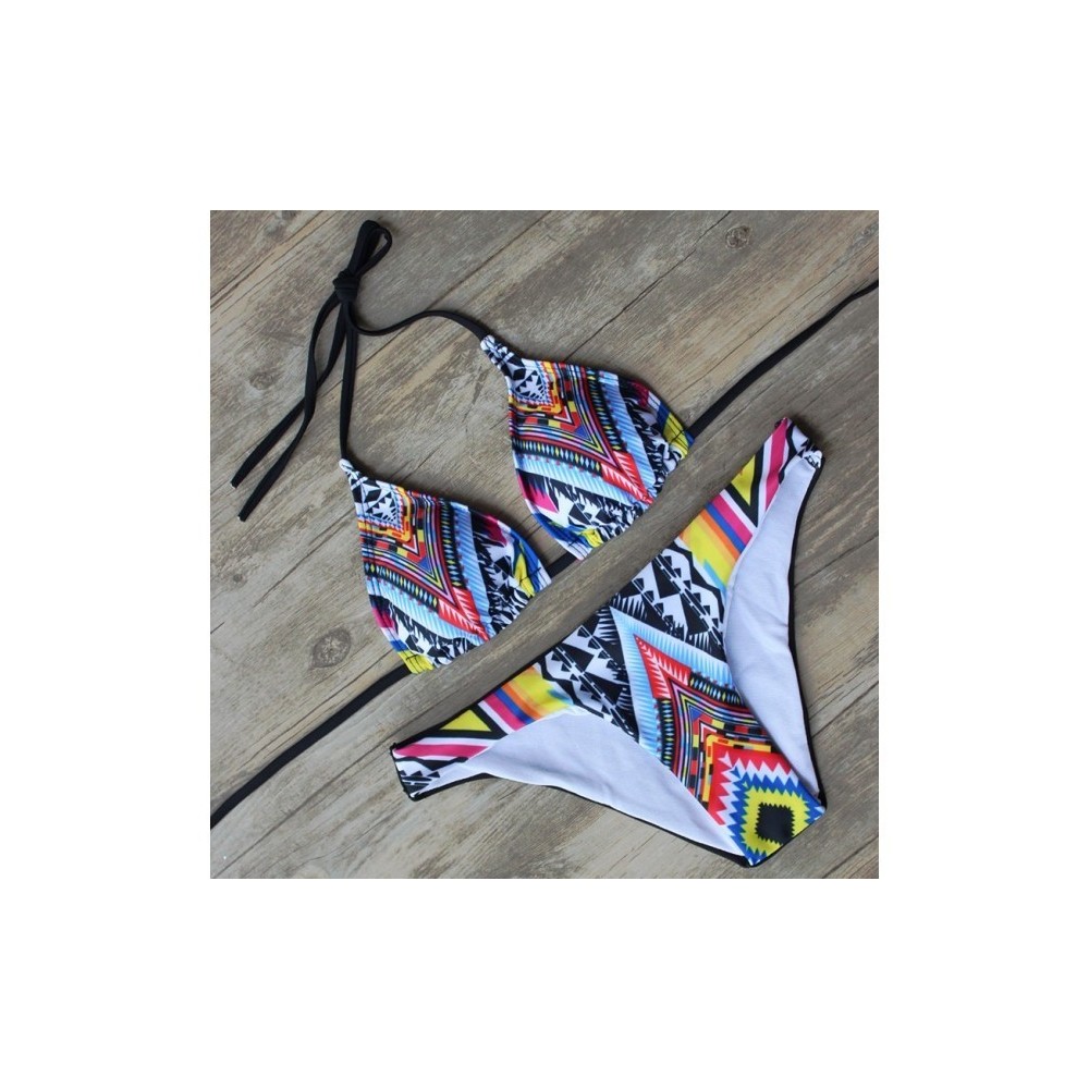 Bikini Modèle Anouk fantaisie ethnique avec rembourrage amovible - S