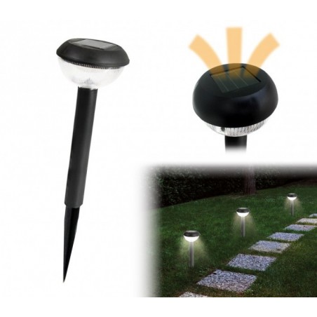 52783 Set de 4 lampes LED 25 cm à énergie solaire blanche froide 