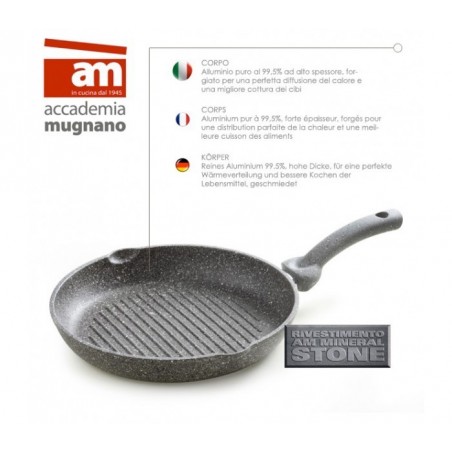 Poêle ronde antiadhésive en pierre 28 cm Academy Mugnano Ligne Cuore