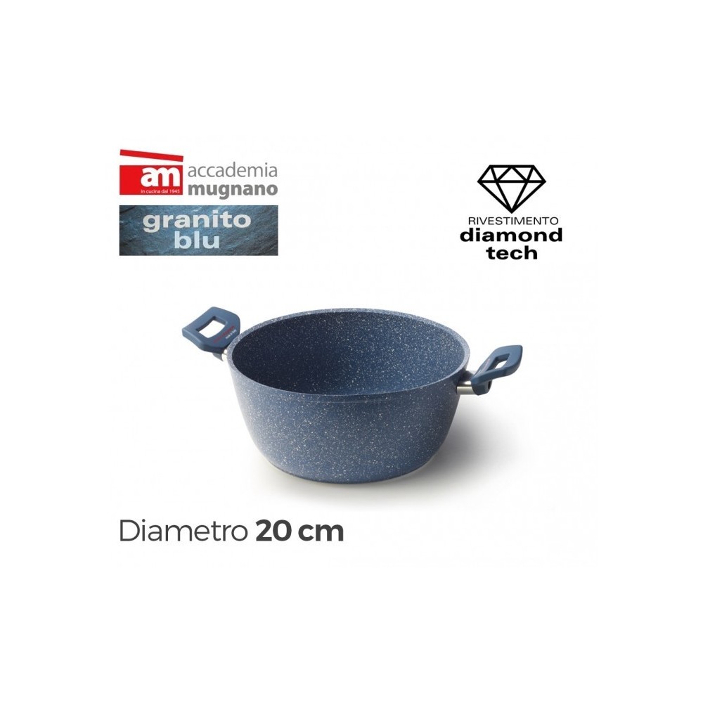 Casserole antiadhésive à deux poignées 20 cm Diamond Tech Accademia