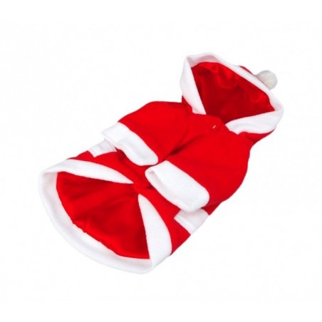 5775 Déguisement de PERE NOËL avec capuche pour chiens de petite/moyenne taille 5775 Déguisement de PERE NOËL avec capuche pour chiens de petite/moyenne taille