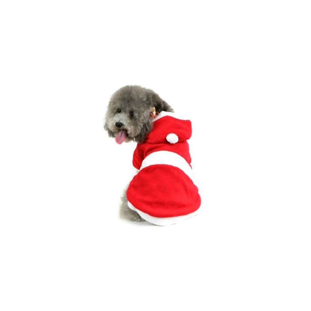 5775 Déguisement de PERE NOËL avec capuche pour chiens de petite/moyenne taille