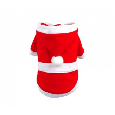 5775 Déguisement de PERE NOËL avec capuche pour chiens de petite/moyenne taille 5775 Déguisement de PERE NOËL avec capuche pour chiens de petite/moyenne taille