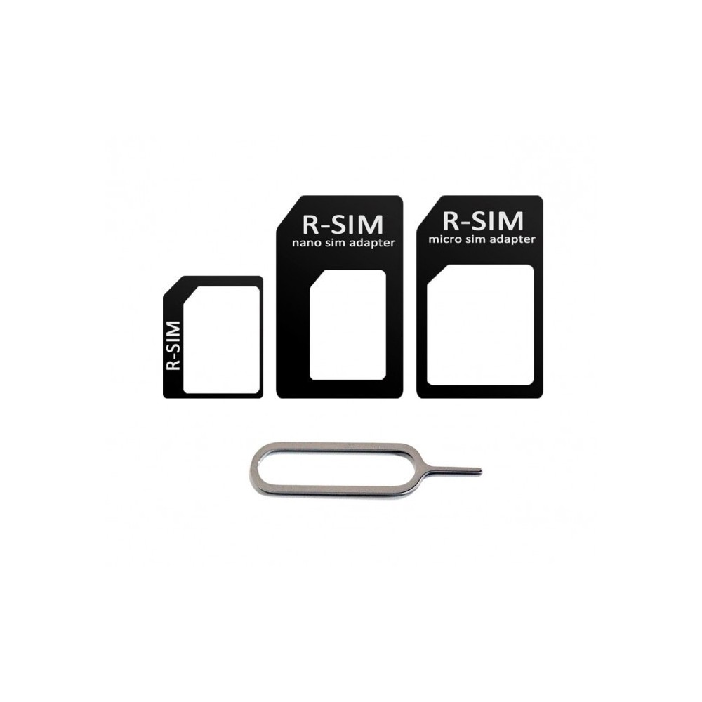 19711 kit adaptateur sim 4 pièces convenant à tous les téléphones et les tablett