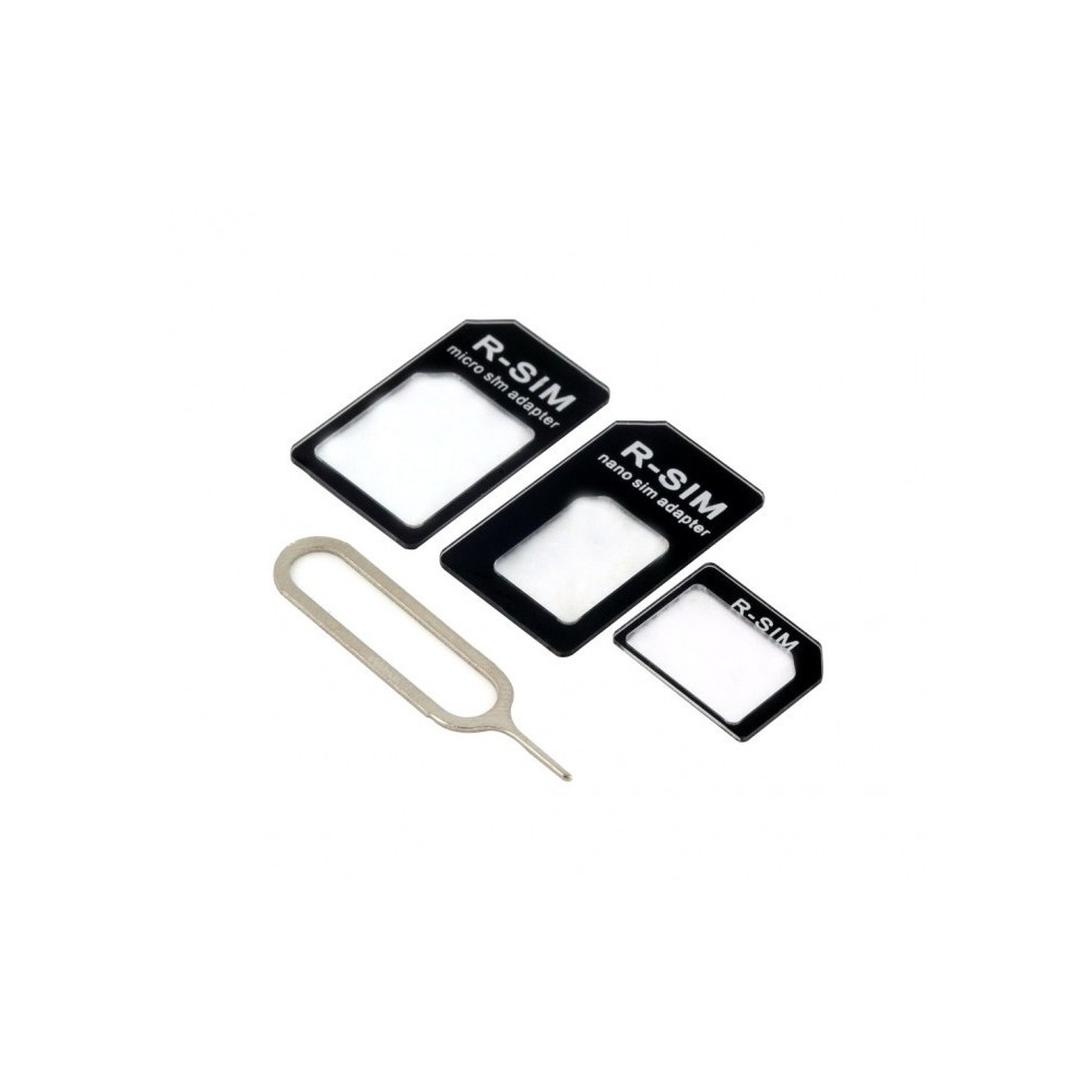 19711 kit adaptateur sim 4 pièces convenant à tous les téléphones et les tablett