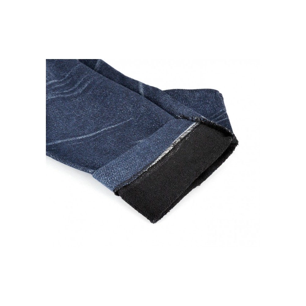 F327 Set de 3 leggings thermiques effet Denim avec doublure en peluche TU