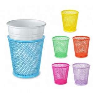 194775 Set de 6 porte-gobelets métalliques perforés idéal pour le camping