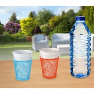 194775 Set de 6 porte-gobelets métalliques perforés idéal pour le camping 2