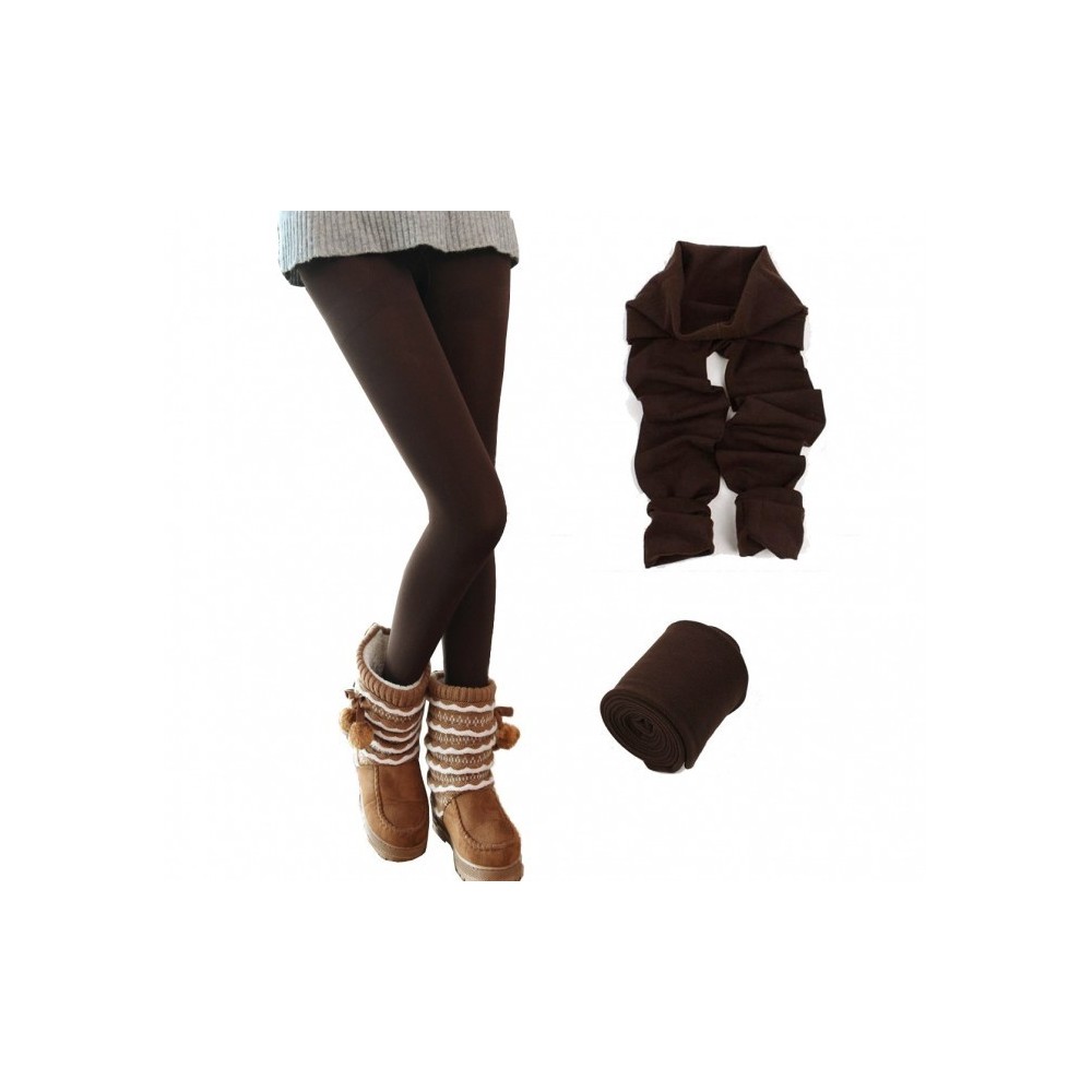 Set de 5 leggings thermiques pour femmes effet polaire ass. Saturne TU