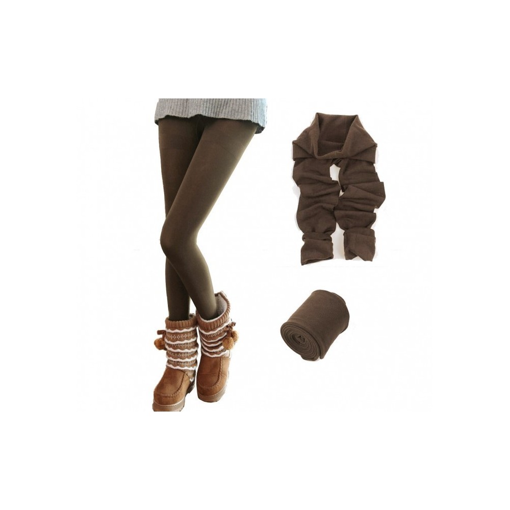 Set de 5 leggings thermiques pour femmes effet polaire ass. Saturne TU