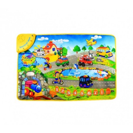 121776 Tapis Musical jeu interactif LA ROUTE JOYEUSE avec mélodies et sons