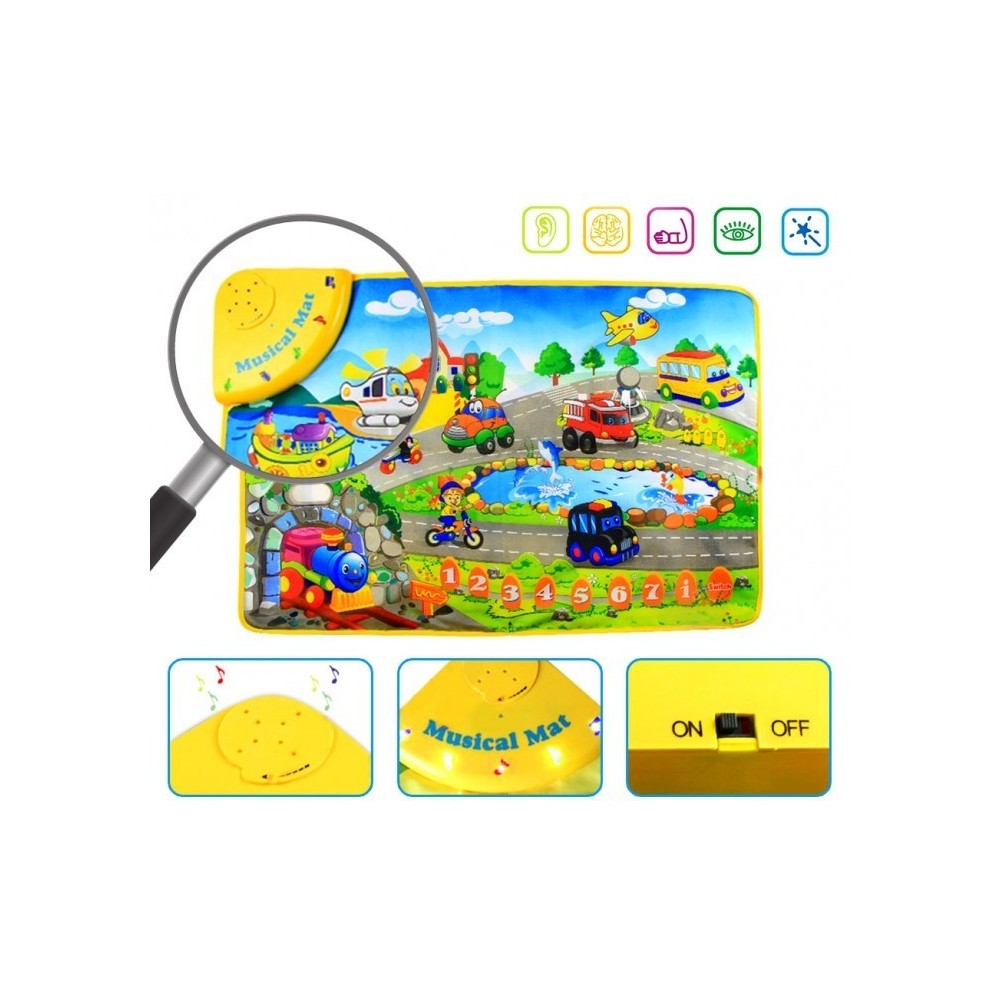 121776 Tapis Musical jeu interactif LA ROUTE JOYEUSE avec mélodies et sons