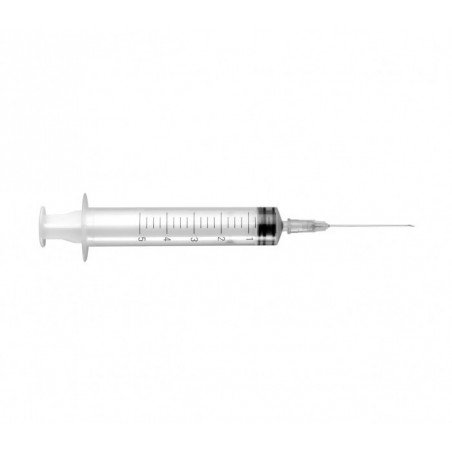 Pack de 36 seringues stériles à usage unique capacité 5ml aiguille 22g