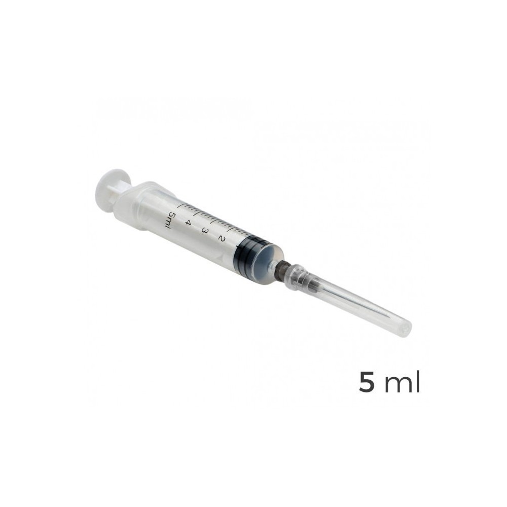 Pack de 36 seringues stériles à usage unique capacité 5ml aiguille 22g