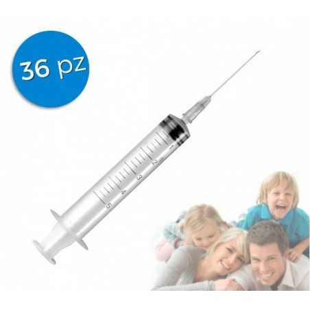 Pack de 36 seringues stériles à usage unique capacité 5ml aiguille 22g
