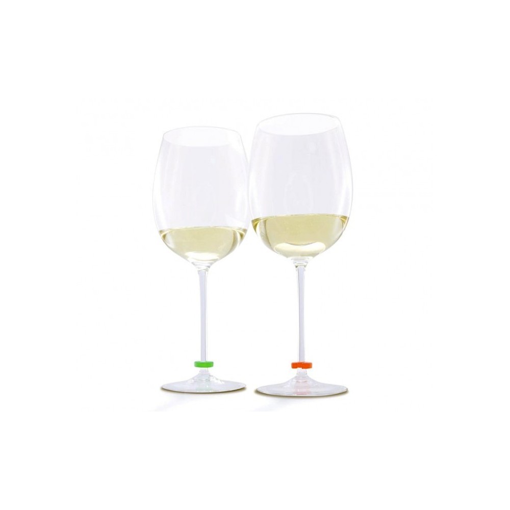 230794 Set de 24 anneaux marque-verres colorés en silicone