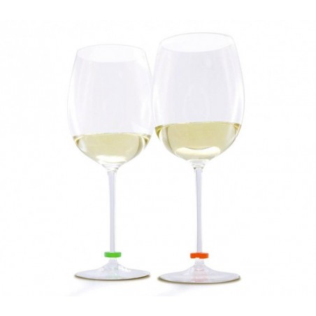 230794 Set de 24 anneaux marque-verres colorés en silicone